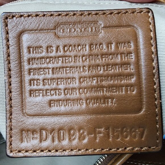 COACH Vintage D1093-F15667 Chelsea Optic C Tan/Brown Hobo Bag - Picture 13 of 16